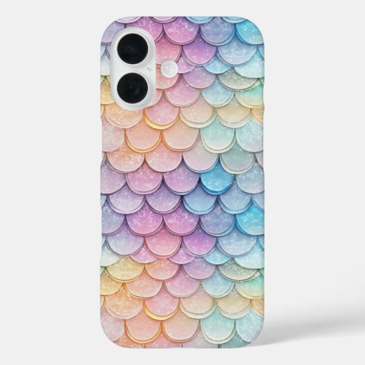 Coques Case-Mate iPhone Échelle de sirène Pastel Sparkly (Verso)
