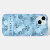 Coques Case-Mate iPhone Échelle de verre de sirène | Dusty Ice Blue Sheen  (Verso (horizontal))