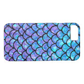 Coques Case-Mate iPhone Échelles de sirènes pourries et bleues (Dos (Horizontal))