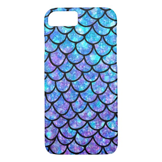 Coques Case-Mate iPhone Échelles de sirènes pourries et bleues (Dos)