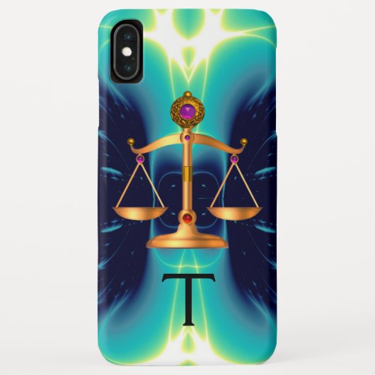 COQUES Case-Mate iPhone ÉCHELLES D'OR DE LOI AVEC MONOGRAMME DE PIERRES PR (Dos)