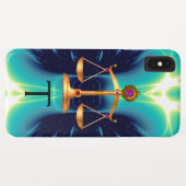 COQUES Case-Mate iPhone ÉCHELLES D'OR DE LOI AVEC MONOGRAMME DE PIERRES PR (Dos (Horizontal))