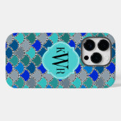 Coques Case-Mate iPhone Échelles Monogrom rétro (Verso (horizontal))