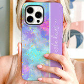 Coques Case-Mate iPhone Éclaboussure d'aquarelle Nom personnalisé