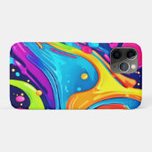 Coques Case-Mate iPhone Éclaboussure d'art abstrait néon vibrant (Dos (Horizontal))