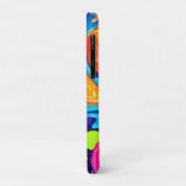 Coques Case-Mate iPhone Éclaboussure d'art abstrait néon vibrant (Dos/Gauche)