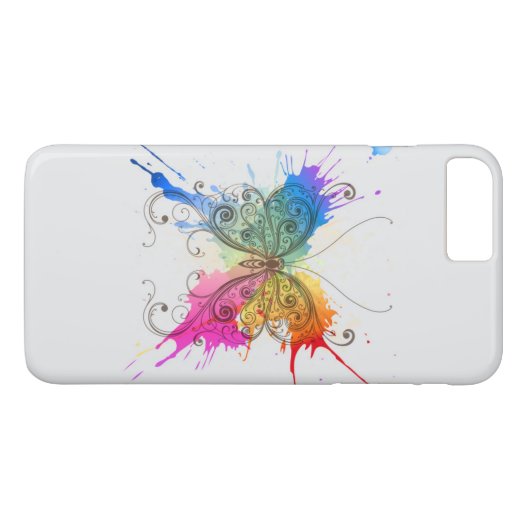 Coques Case-Mate iPhone Éclaboussure de couleur de papillon (Dos (Horizontal))