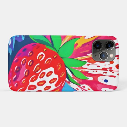 Coques Case-Mate iPhone Éclaboussure de fraise Splash (Dos (Horizontal))