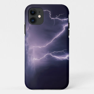 Coque iPhone 11 Éclair au-dessus de Salt Lake Valley, Utah.