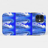 Coques Case-Mate iPhone Éclair bleu (Dos (Horizontal))