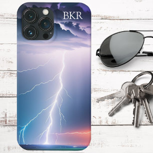 Case-Mate iPhone Case Éclair sur Monogramme d'eau
