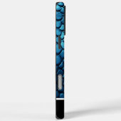 Coques Case-Mate iPhone Éclairage bleu serpent peau profonde (Verso / Droite)