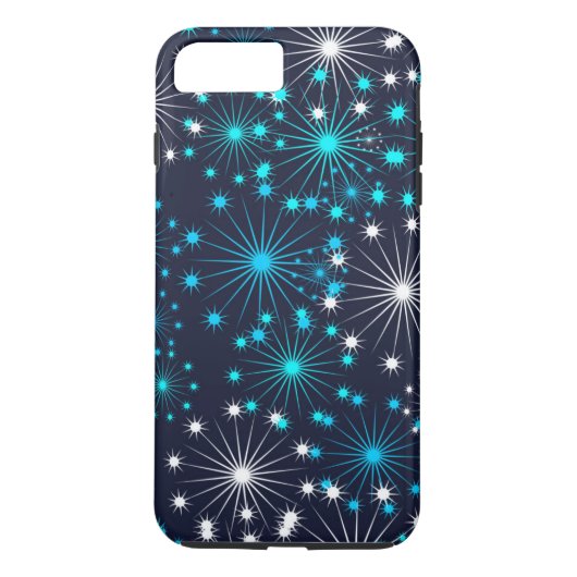 Coques Case-Mate iPhone Éclairage de Parties scintillant bleu blanc simple (Dos)