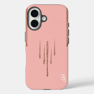 Coques iPhone 16 Éclairage gouttes sur Arrière - plan rose