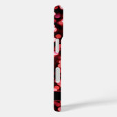 Coques Case-Mate iPhone Éclairage rouge cerise avec nom (Verso / Droite)
