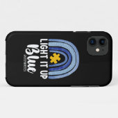 Coques Case-Mate iPhone Éclairez-le en bleu Arc-en-ciel Autisme Sensibilis (Dos (Horizontal))