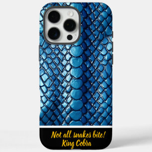 Coques iPhone 16 Pro Max Éclat bleu serpent à la lumière douce