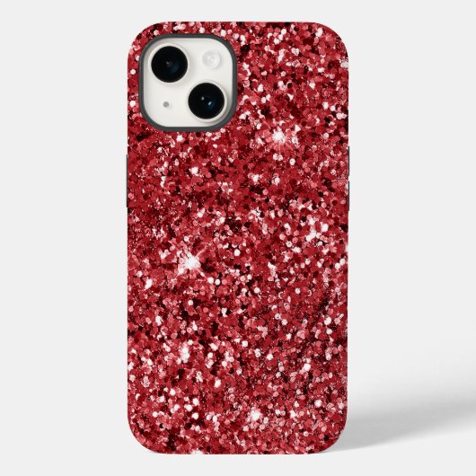 Coques Case-Mate iPhone Éclat de Parties scintillant rouge (Verso)