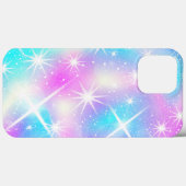 Coques Case-Mate iPhone Éclat rose et bleu Iridescente (Verso (horizontal))