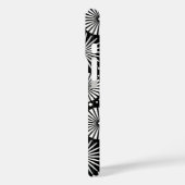 Coques Case-Mate iPhone Éclatantes fleurs géométriques noir et blanc (Verso / Gauche)