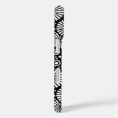Coques Case-Mate iPhone Éclatantes fleurs géométriques noir et blanc (Verso / Droite)