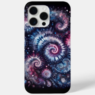 Coque iPhone 15 Pro Max Éclatement cosmique, motif de teinture Cravate