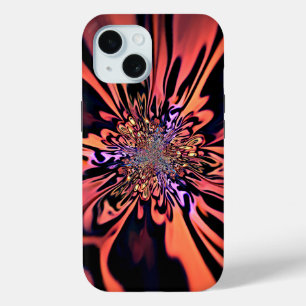 Coque Pour iPhone 15 Éclatement de plasma corallien - Art fractal