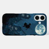 Coques Case-Mate iPhone Éclipse bleue (Verso (horizontal))