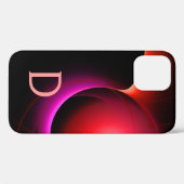 Coques Case-Mate iPhone ECLIPSE MONOGRAM noir rose violet molles (Verso (horizontal))