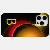 Coques Case-Mate iPhone ECLIPSE MONOGRAM Vibrant Black Jaune Rouges (Verso (horizontal))