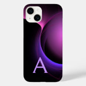 Coques Case-Mate iPhone ECLIPSE MONOGRAM Vibrant noir violet (Verso)