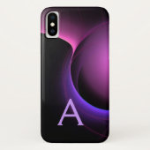 Coques Case-Mate iPhone ECLIPSE MONOGRAM Vibrant noir violet (Dos)