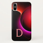 Coques Case-Mate iPhone ECLIPSE MONOGRAM Vibrant noir violet rose (Dos)