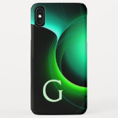 Coques Case-Mate iPhone ECLIPSE MONOGRAM Vibrant vert noir (Dos)