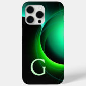 Coques Case-Mate iPhone ECLIPSE MONOGRAM Vibrant vert noir (Verso)