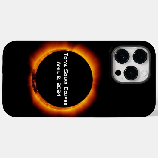 Coques Case-Mate iPhone Éclipse solaire totale 2024 (Verso (horizontal))