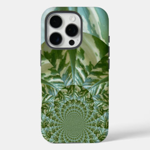iPhone 16 Pro Case Éco Camo Vert Kaleidoscope Vision Durable