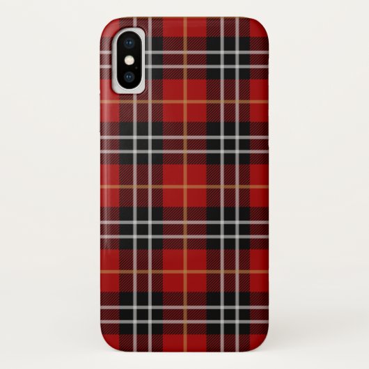 Coques Case-Mate iPhone écossais rouge et noir tartan plaid (Dos)