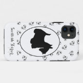 Coques Case-Mate iPhone Écossais Terrier Silhouette Coeurs et Empreintes d (Dos (Horizontal))