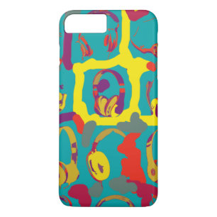 Coques Pour iPhone écouteurs du DJ d'art de bruit de couleur