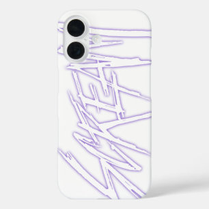 Coques iPhone 16 Écran Abstrait violet lettres secrètes image