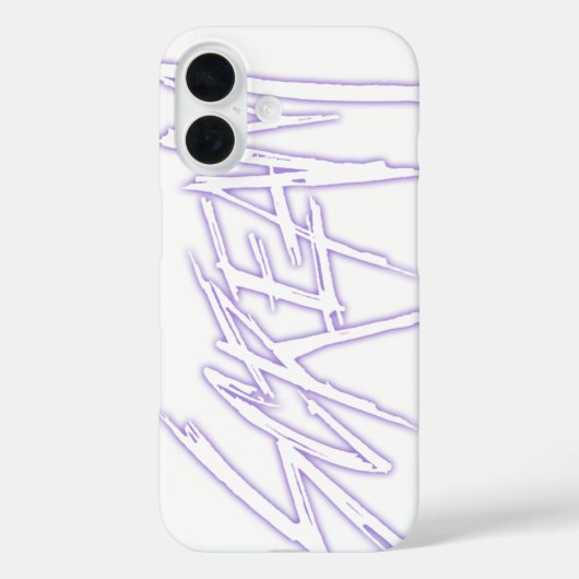 Coques Case-Mate iPhone Écran Abstrait violet lettres secrètes image (Verso)