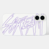 Coques Case-Mate iPhone Écran Abstrait violet lettres secrètes image (Verso (horizontal))