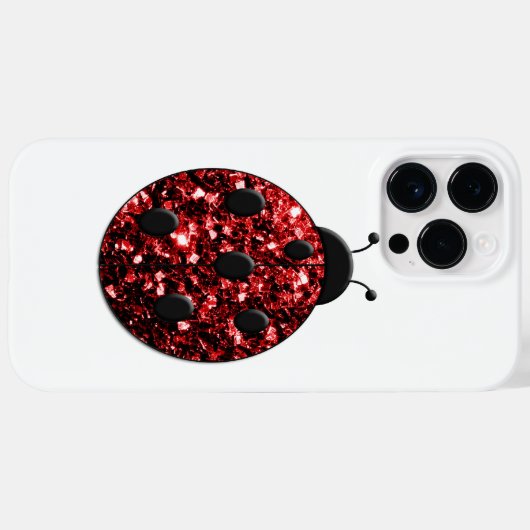 Coques Case-Mate iPhone Écran Ladybug Red Sparkings (Verso (horizontal))