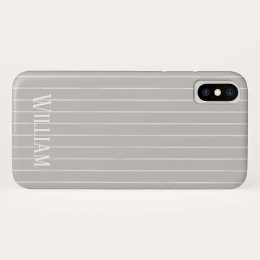 Coques Case-Mate iPhone Écrans gris clair personnalisés (Dos (Horizontal))