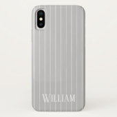 Coques Case-Mate iPhone Écrans gris clair personnalisés (Dos)