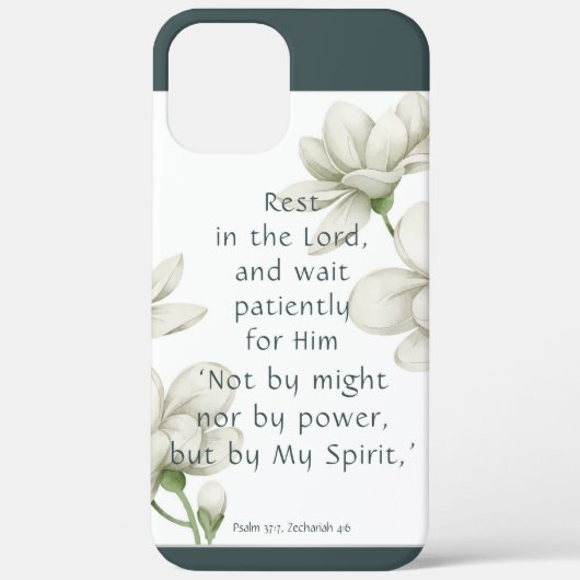 Coques Case-Mate iPhone Écriture biblique Encouragement Citations Fleur bl (Verso)