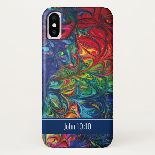 Coques Case-Mate iPhone Écriture bleue Abstraite dynamique Personnalisée (Dos)