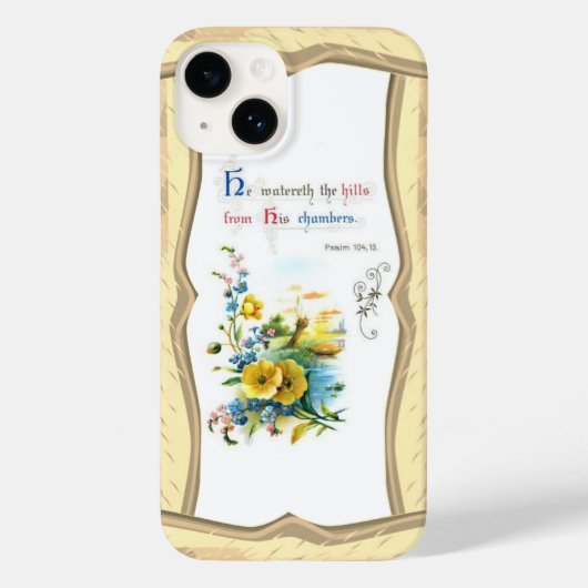 Coques Case-Mate iPhone Écriture chrétienne et jolies fleurs (Verso)