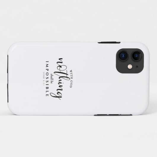 Coques Case-Mate iPhone Écriture chrétienne Rien ne sera impossible (Dos (Horizontal))